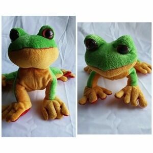 Ganz Webkinz Lil' Kinz Tree Frog Plush 8' & 6' Stuffed Animal‎ Green No Codes